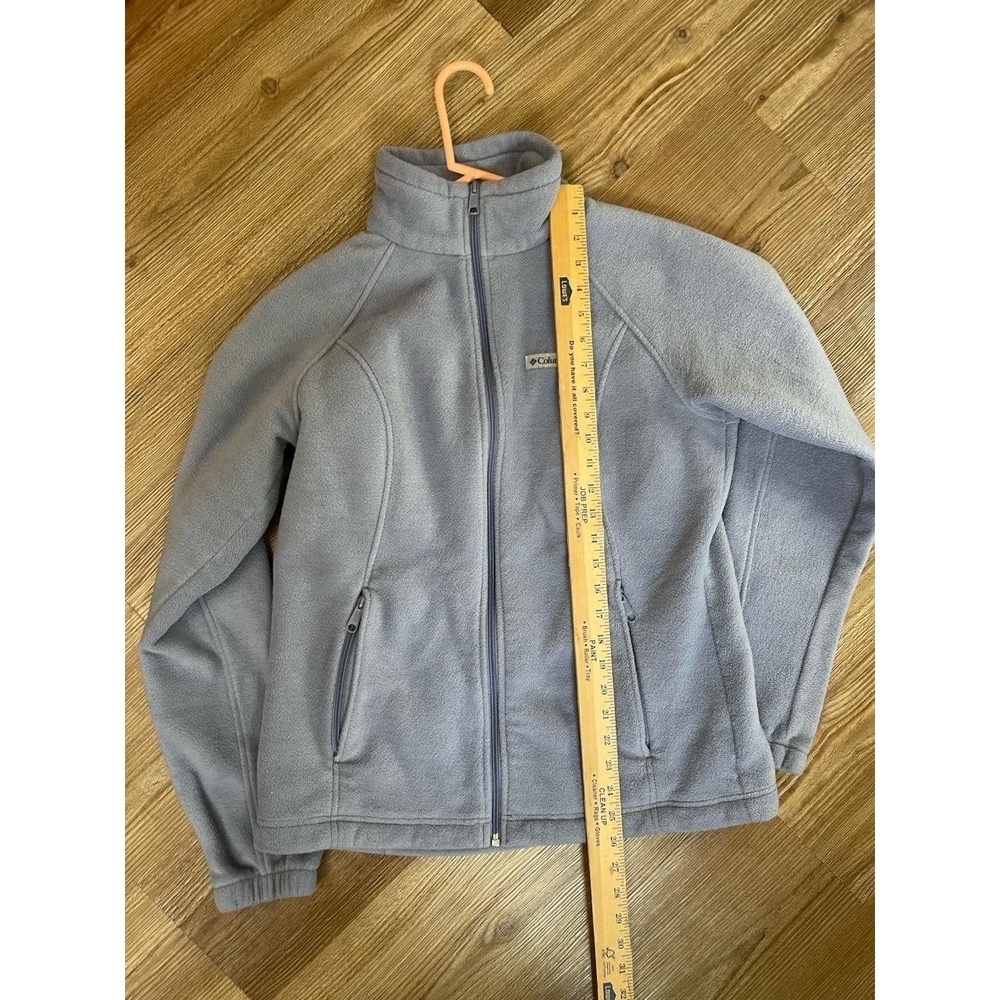 Columbia Women’s Benton Springs Blue Grey Full Zip Fleece Jacket Size Large - Picture 5 of 7